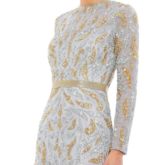 MAC DUGGAL BEADED LONG SLEEVE
EVENING GOWN size 10 brand New - Picture 3 of 15